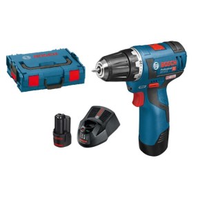 Pora/ruuvinväännin Bosch GSR 12V-20; 12 V; 2x3,0 Ah akku
