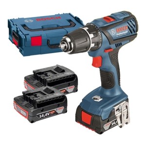 Pora/ruuvinväännin Bosch GSR 14,4-2-LI Plus; 14,4 V; 2x4,0 Ah akku