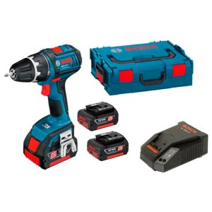 Iskupora / ruuvinväännin Bosch GSB 18 V-EC; 18 V; 2x4,0 Ah akku