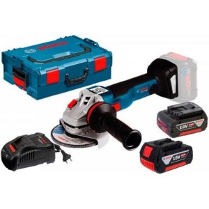 Akkukäyttöinen kulmahiomakone Bosch GWS 18V-10 C l-boxx; 18 V; 2x5,0 Ah akku
