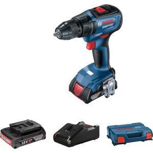 Pora/ruuvinväännin Bosch GSB 18V-50; 18 V; 1x2,0/5,0 Ah akku