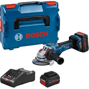 Kulmahiomakone Bosch GWS 18V-15 PSC; 2x8,0 Ah akku