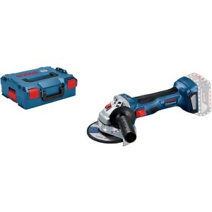 Akkukäyttöinen kulmahiomakone Bosch GWS 18V-7 Professional; 18 V (ilman akkua ja laturia) + L-BOXX 136