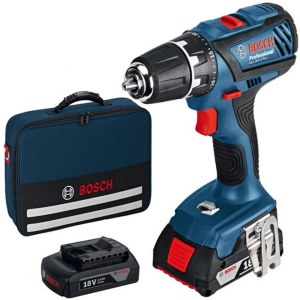 Pora/ruuvinväännin Bosch GSR 18 V-LI; 18 V; 2x3,0 Ah akku