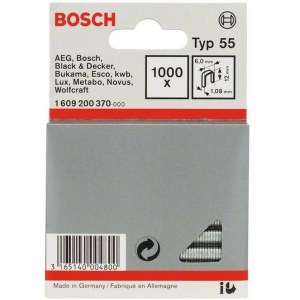 Niitit Bosch; 6x12 mm; 1000 vnt.; tipas 55; teräs