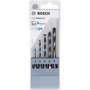 Metalliporanteräsarja Bosch HSS PointTeQ; 2-6 mm; 5 kpl.