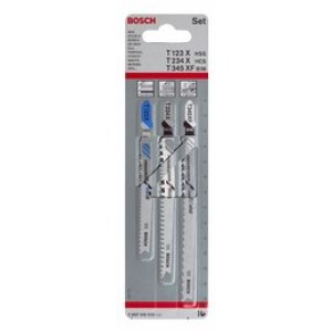 Pistosahanteräsetti Bosch T111C; T244D; T118B; 3 kpl.