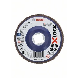 Lamellihiomalaikka  Bosch X-LOCK; Ø125 mm; P80