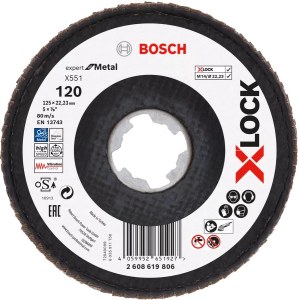 Lamellihiomalaikka  Bosch X551; 125 mm; K120