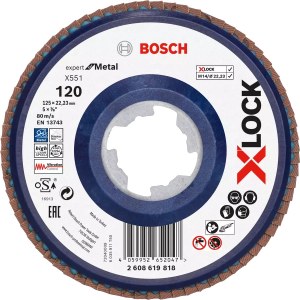 Lamellihiomalaikka  Bosch X551; 125 mm; K120