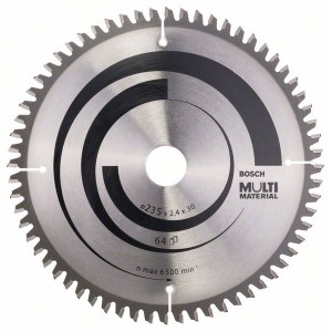 Katkaisuterä puulle Bosch MULTI MATERIAL; 235x2,4x30,0 mm; Z64; -5°