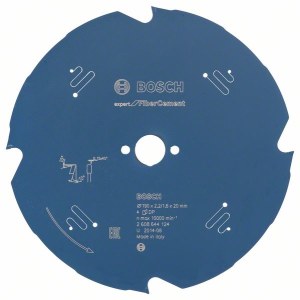 Pyörösahanterä kuitusementille Bosch Expert for Fiber Cement; 190x2,2x20,0 mm; Z4; 10°