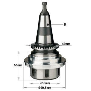 CHUCK W/FLANGE & COLLET ER32S=ISO-30/SCM LH