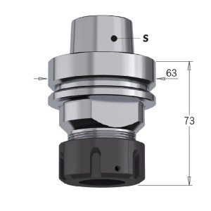 Kiristysmutteri/holkki kiinnitysmutterilla CMT 183.300.91, RH