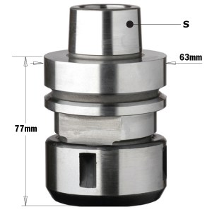 HSK-63F H78  CHUCK WITH CLAMPING NUT DIN-6388  RH