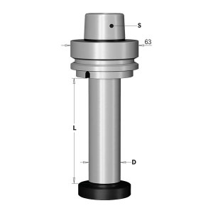 CUTTER ARBOR W/HSK-F63 SHANK ARBOR 30X150mm