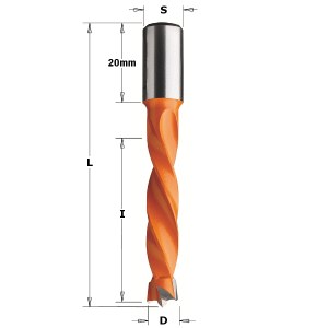 Puuporanterä CMT; S=10x20 mm; D=8x70 mm