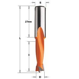 Puuporanterä CMT; S=10x27 mm; D=4x18 mm