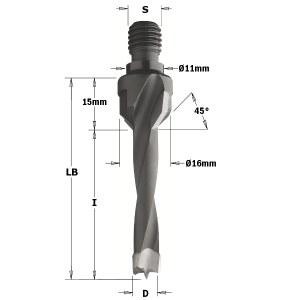 Puuporanterä CMT; S=M10/11 mm; D=10x50 mm