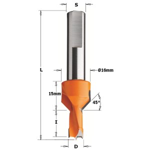 Puuporanterä CMT; S=10x25 mm; D=10x12 mm