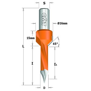 Puuporanterä CMT; S=10x20 mm; D=10x35 mm