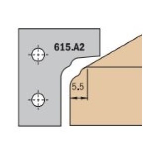 Profiiliveitset leikkuupäihin CMT 615.A2; 2 kpl.