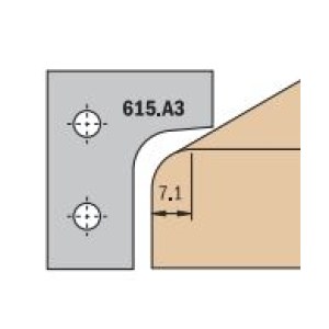 Profiiliveitset leikkuupäihin CMT 615.A3; 2 kpl.