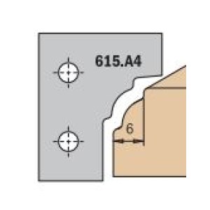 Profiiliveitset leikkuupäihin CMT 615.A4; 2 kpl.