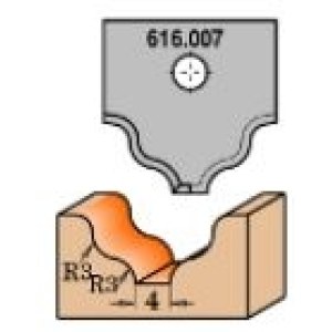 Profiiliveitset leikkuupäihin CMT 665.007; 1 kpl.