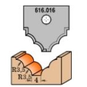 Profiiliveitset leikkuupäihin CMT 665.016; 1 kpl.