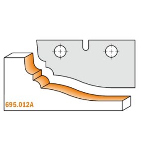 Profiiliveitset leikkuupäihin CMT 695.012A; 2 kpl.