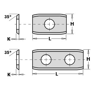 Höylän terät CMT 790.301.00; 30x12x1,5 mm; HW-HC; 1 kpl.