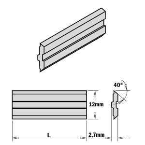 Höylän terät CMT 795.410.12; 410x12x2,7 mm; 2 kpl.