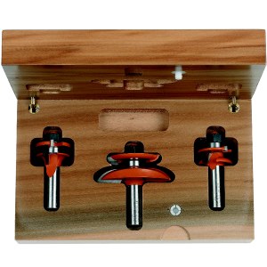 Jyrsinteräsarja  CMT for raised panel with backcutter; 1/2'' (12,7 mm); profile A; 3 osat