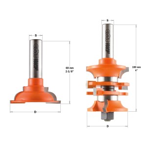 Jyrsinteräsarja  CMT 855.806.11; 48/44,5 mm; 2 kpl.
