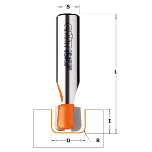 Urajyrsin pohjaterän kanssa CMT; S=1/2''; D=15,87 mm; R=3,17 mm
