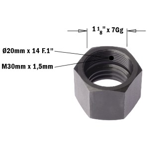 Laippa jyrsimelle CMT 993.520.01; 20X14FX1'; RH