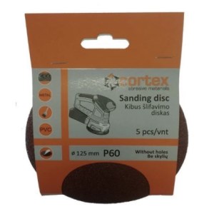 Hiomapaperi Cortex 18156; 125 mm; P60; 5 kpl.