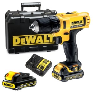 Pora/ruuvinväännin DeWalt DCD710C2; 10,8 V; 2x1,3 Ah akku