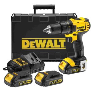 Pora/ruuvinväännin DeWalt DCD730C3; 14,4 V; 3x1,5 Ah akku