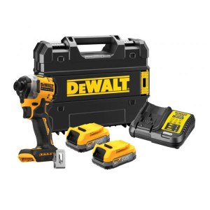 Iskuruuvinväännin DeWalt DCF850E2T-QW; 18 V; 2x1,7 Ah akku