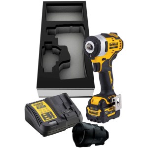 Iskumutterinväännin DeWalt DCF903P1G-QW; 12 V; 3/8''; 1x5,0 Ah akku