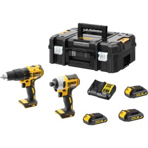 Työkalusarja DeWalt DCK2060S3T-QW (DCD778 + DCF787); 18 V; 3x1,5 Ah akku