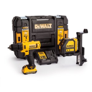 Työkalusarja DeWalt DCK215D2T-QW (DCD710 + DCE088); 10,8 V; 2x2,0 Ah akku