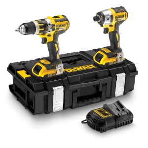 Työkalusarja DeWalt DCK250M2 (DCD795 + DCF886); 18 V; 2x4,0 Ah akku