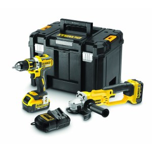 Työkalusarja DeWalt DCK253M2T (DCD790 + DCG412); 18 V; 2x4,0 Ah akku