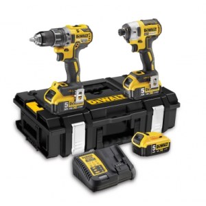 Työkalusarja DeWalt DCK266P3 (DCD796 + DCF887); 18 V; 3x5,0 Ah akku