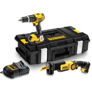 Työkalusarja DeWalt DCK297MS (DCD785 + DCS310); 10,8/18 V; 1x4,0 Ah/ 1x1,5 Ah akku