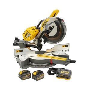 Katkaisu- ja jiirisaha DeWalt DHS780T2A XPS FlexVolt; 54 V + 220 V; 2x6,0 Ah akku
