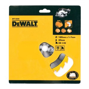 Katkaisuterä puulle DeWalt; Ø165 mm